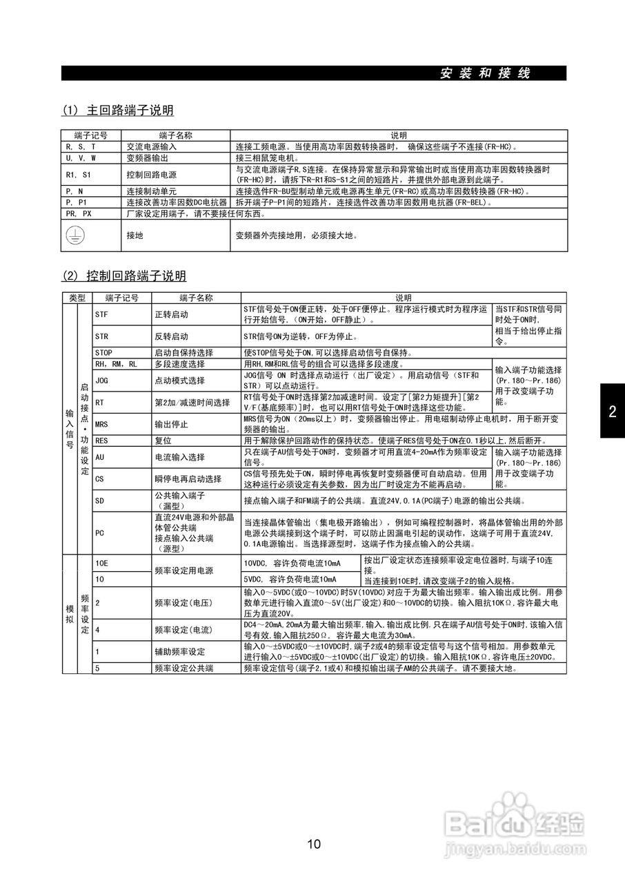 三菱变频调速器FR-F500-CH系列使用说明书:[4]