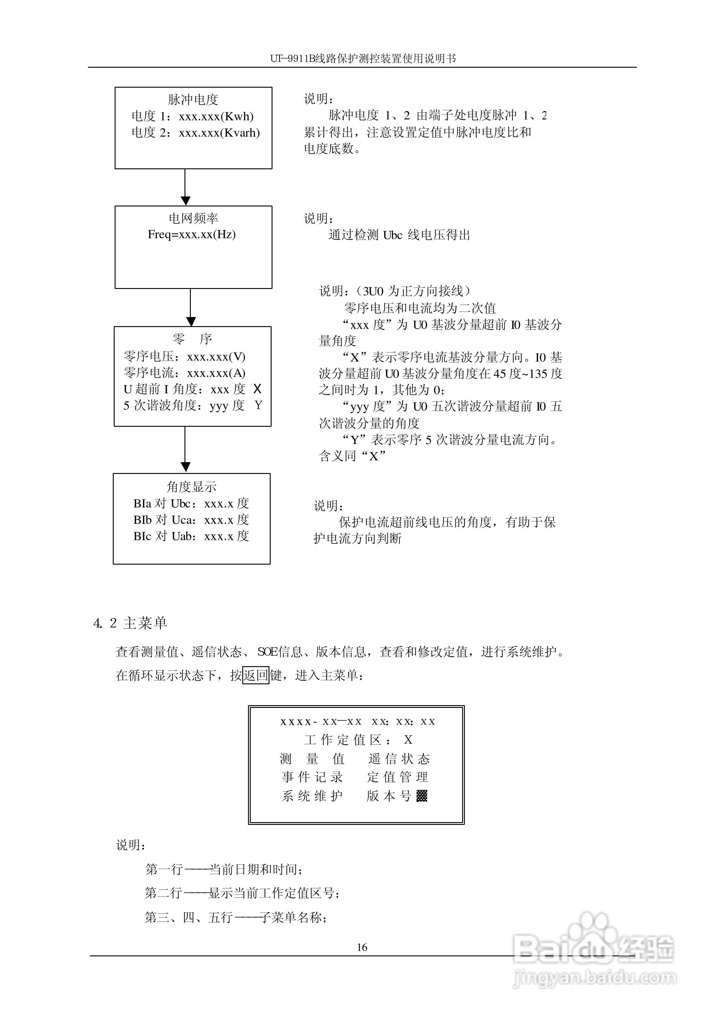 珠海优特电力UT-9911B线路保护测控装置使用说明书:[3]