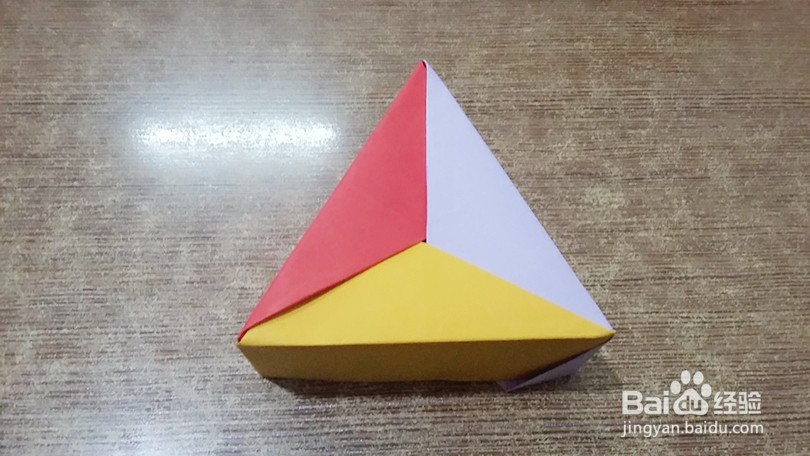 三角盒的彩纸折法