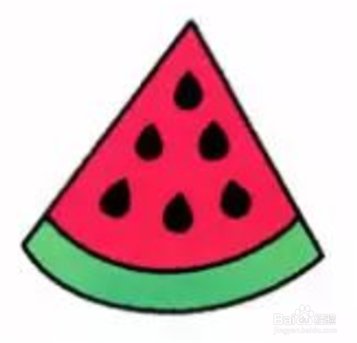 怎么画多汁西瓜