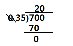7除以0.35的竖式