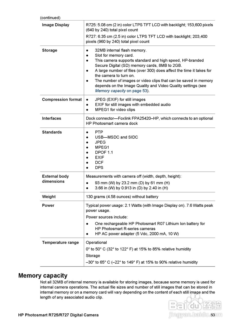 惠普Photosmart R725数码相机使用说明书:[6]