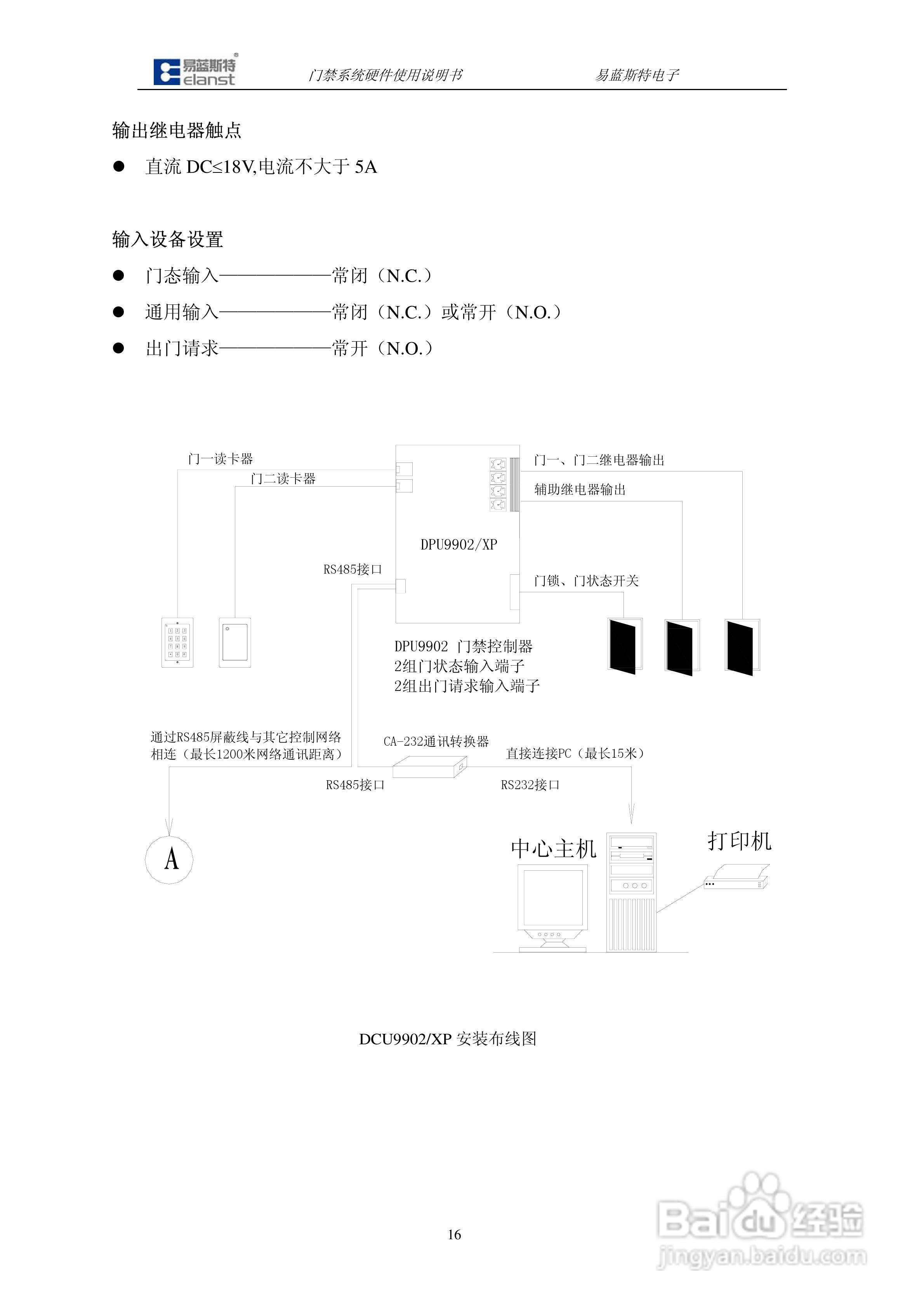 DCU9904门禁控制器硬件说明书:[2]