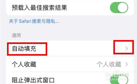 iPhone14如何设置浏览器的自动填充功能