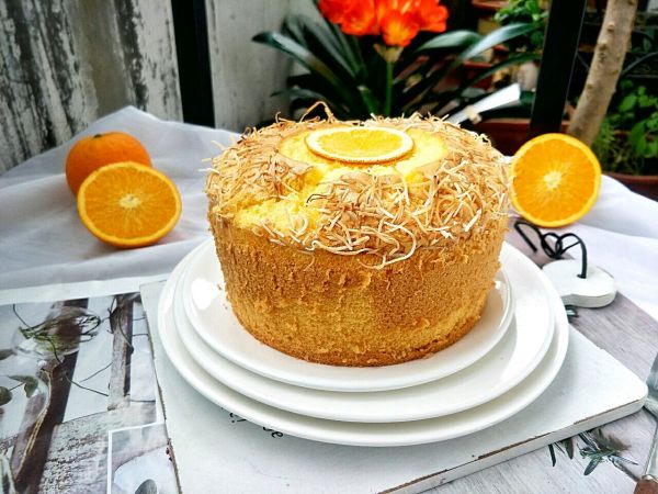 椰丝香橙戚风蛋糕