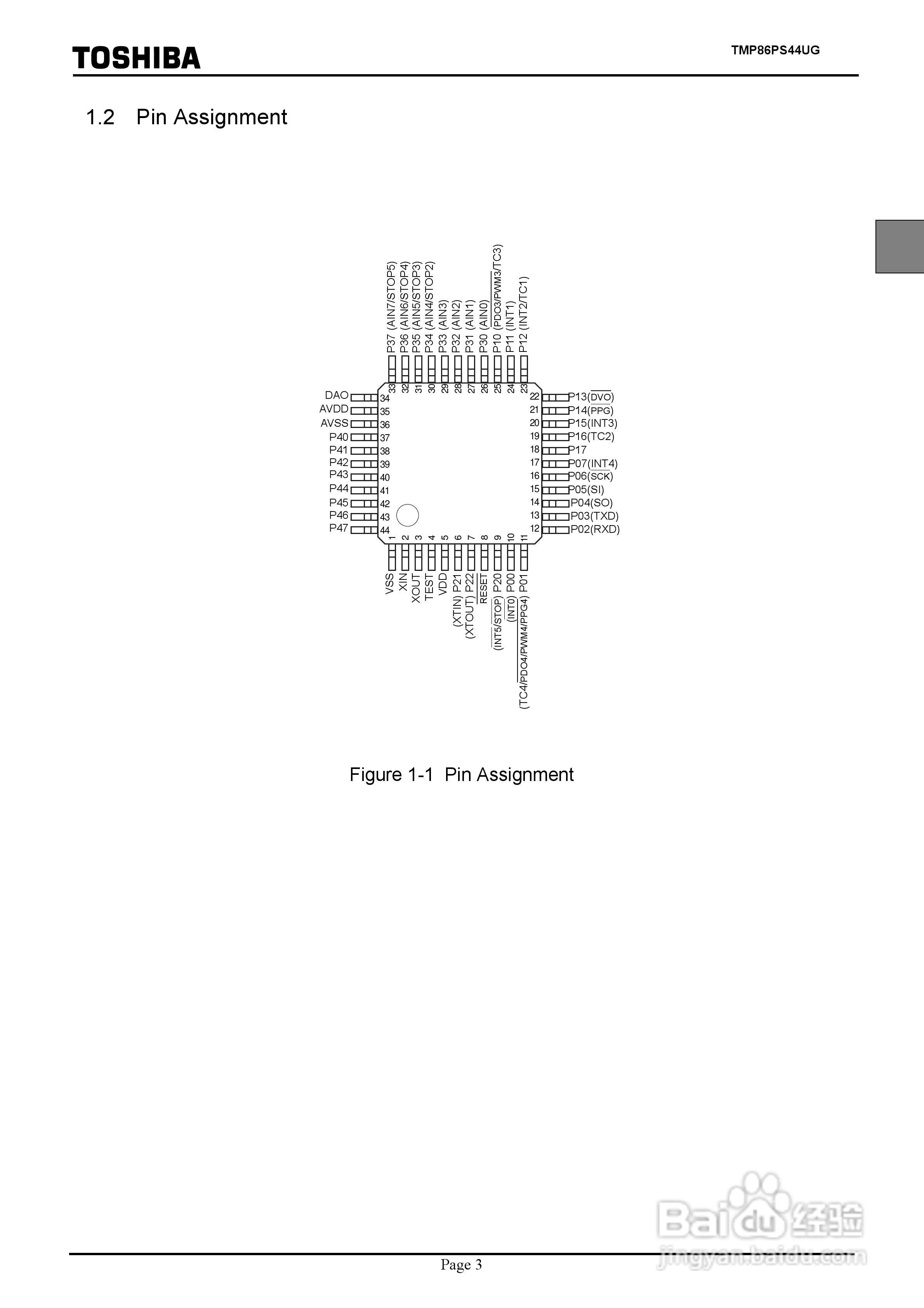 TOSHIBA TMP86PS44UG微处理器说明书:[2]