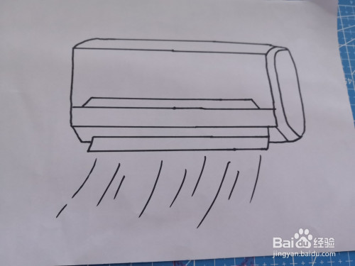 如何画一台空调