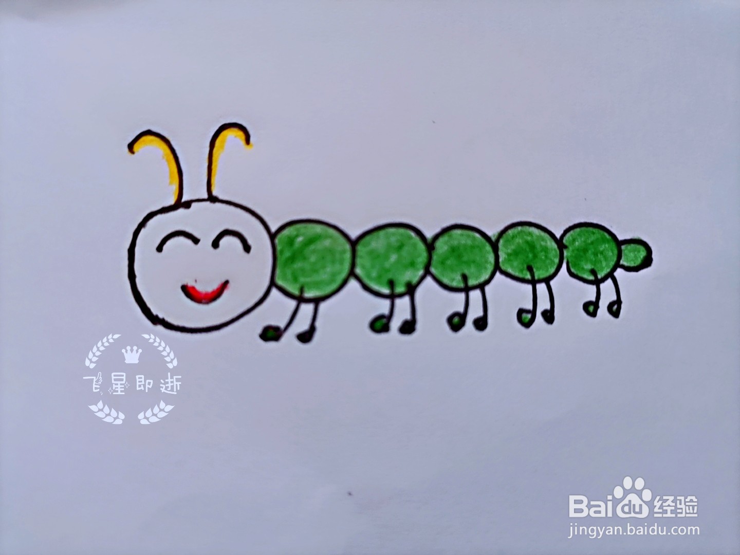 儿童简笔画 如何画一只毛毛虫