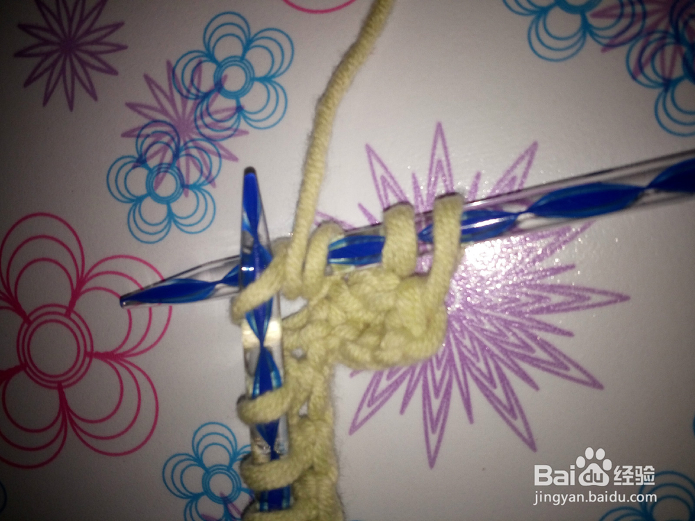 棒针菠萝花的织法