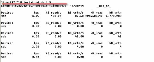 LINUX 性能监控工具iostat