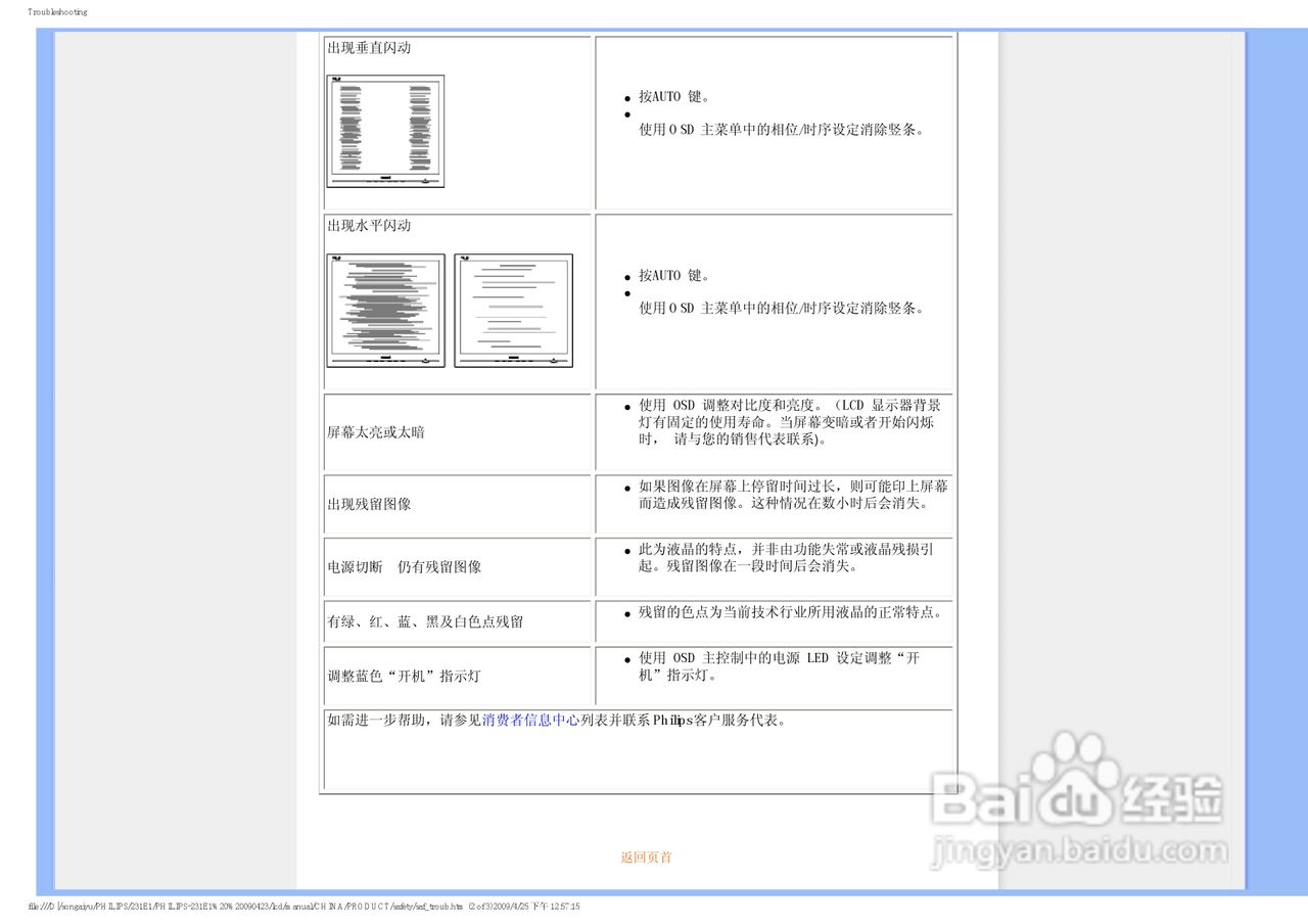PHILIPS LCD显示器231E1说明书:[2]