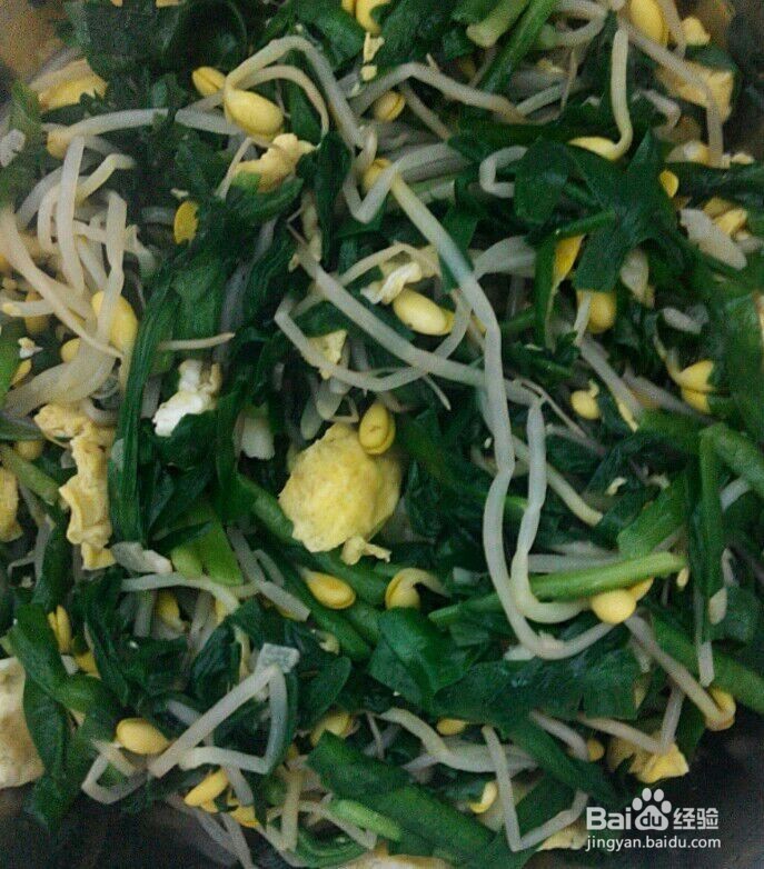 韭菜鸡蛋炒豆芽