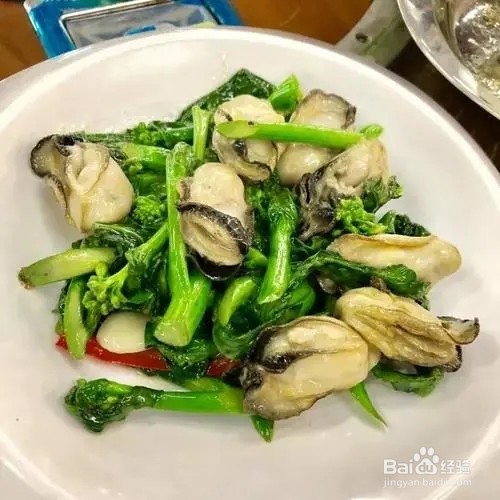 芥蓝炒海蛎肉