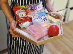 好吃的吐司披萨