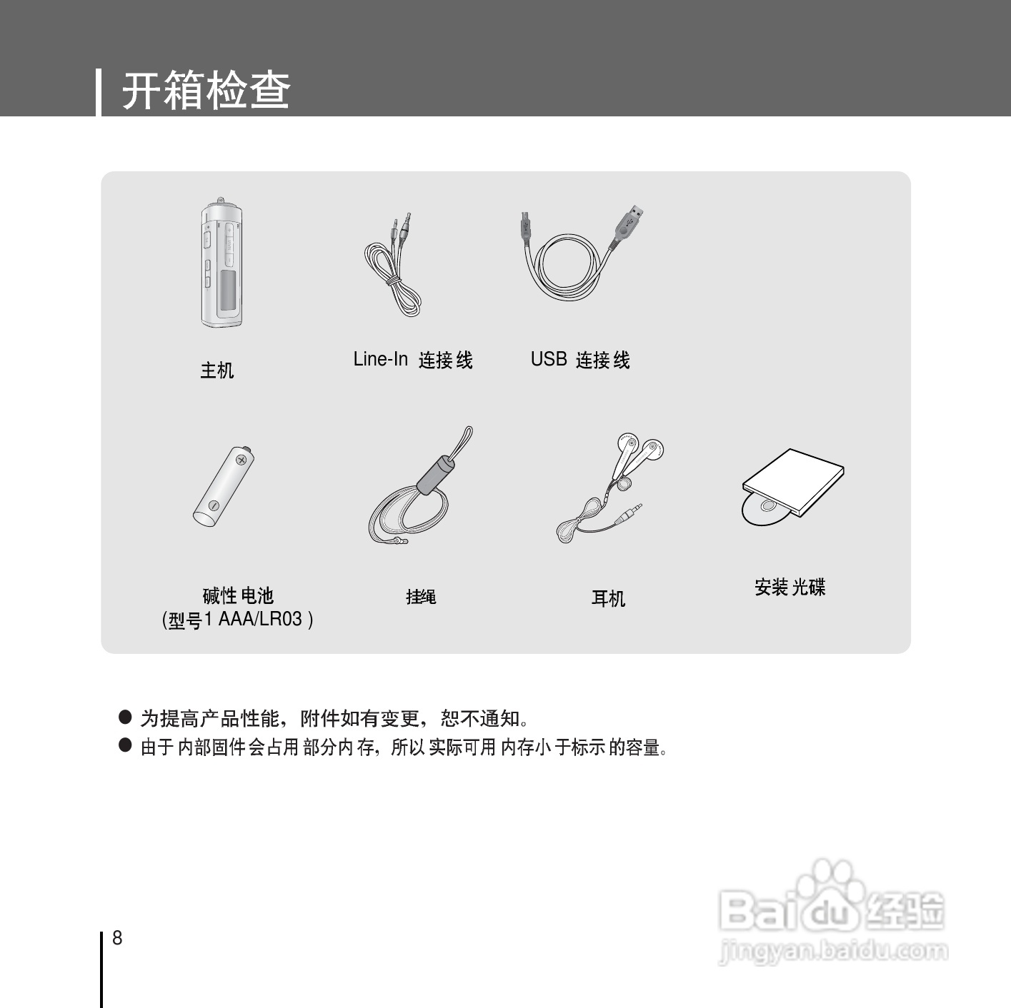 三星YP-T55ZW MP3播放器使用说明书:[1]