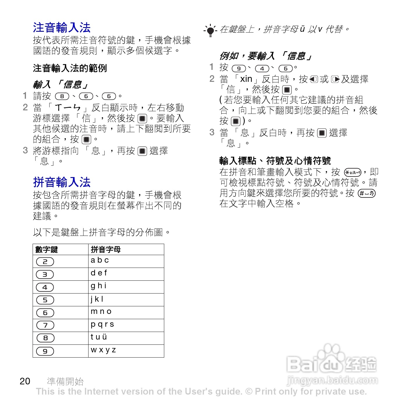 索尼爱立信K770i手机使用说明书:[3]