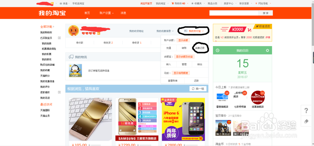 如何看支付宝的消费账单