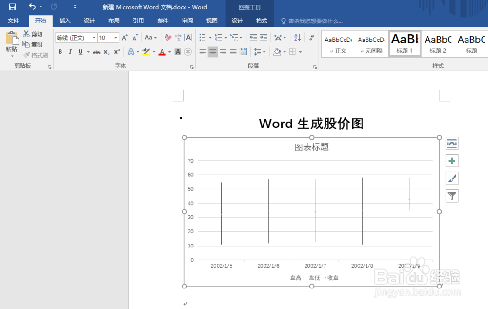 word生成股价图