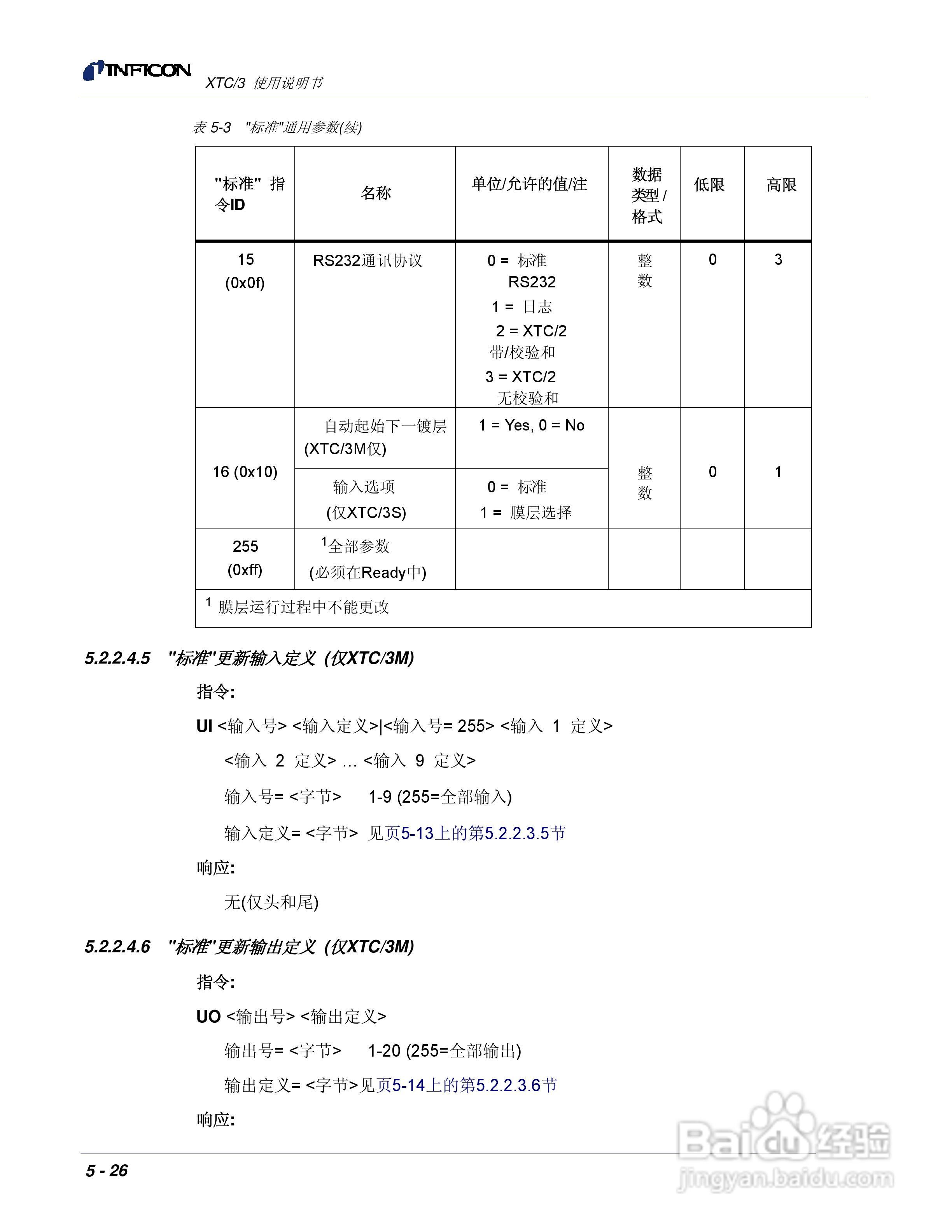 INFICON XTC/3薄膜镀层控制仪使用说明书:[14]