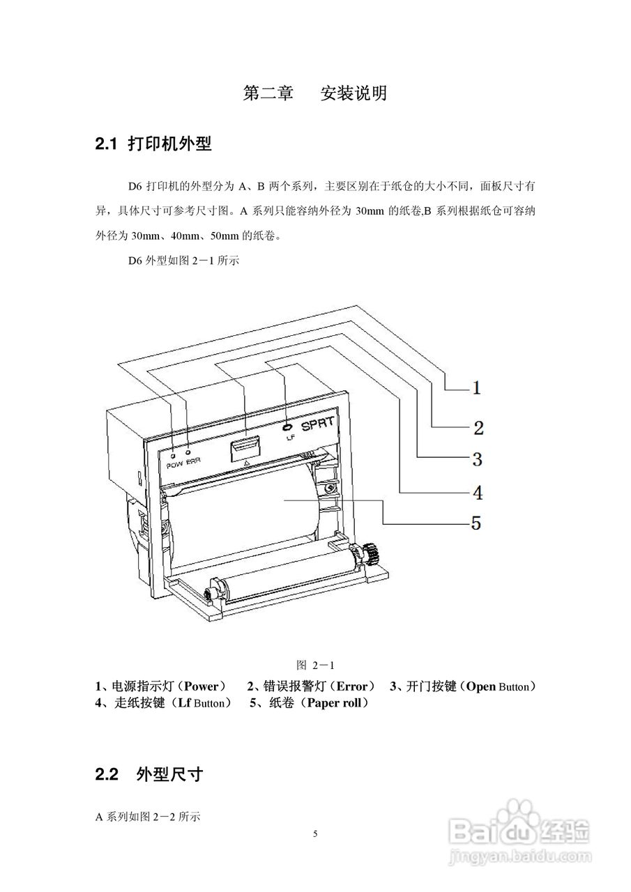 思普瑞特SP-RMD6微型热敏打印机说明书:[1]