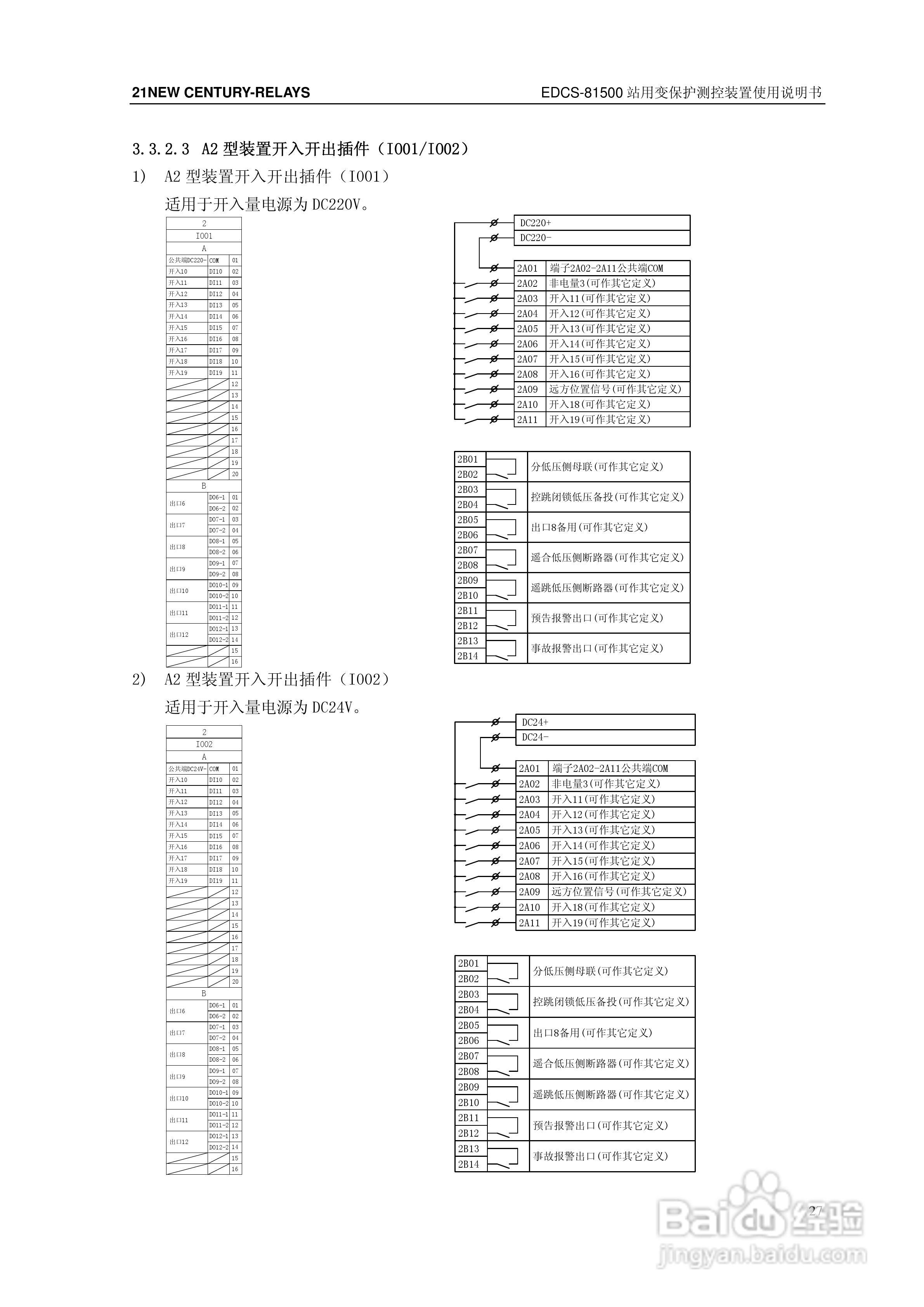 新世纪EDCS-81503站用变保护测控装置说明书:[4]