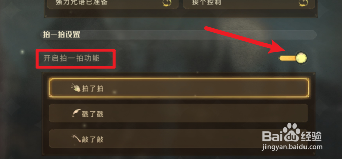 哈利波特魔法觉醒怎么开启拍一拍功能