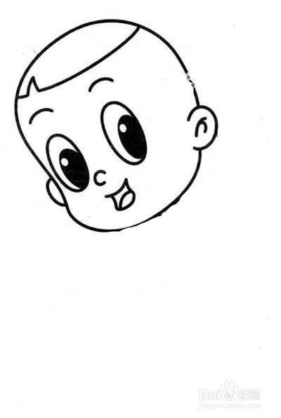 大头儿子简笔画怎么画