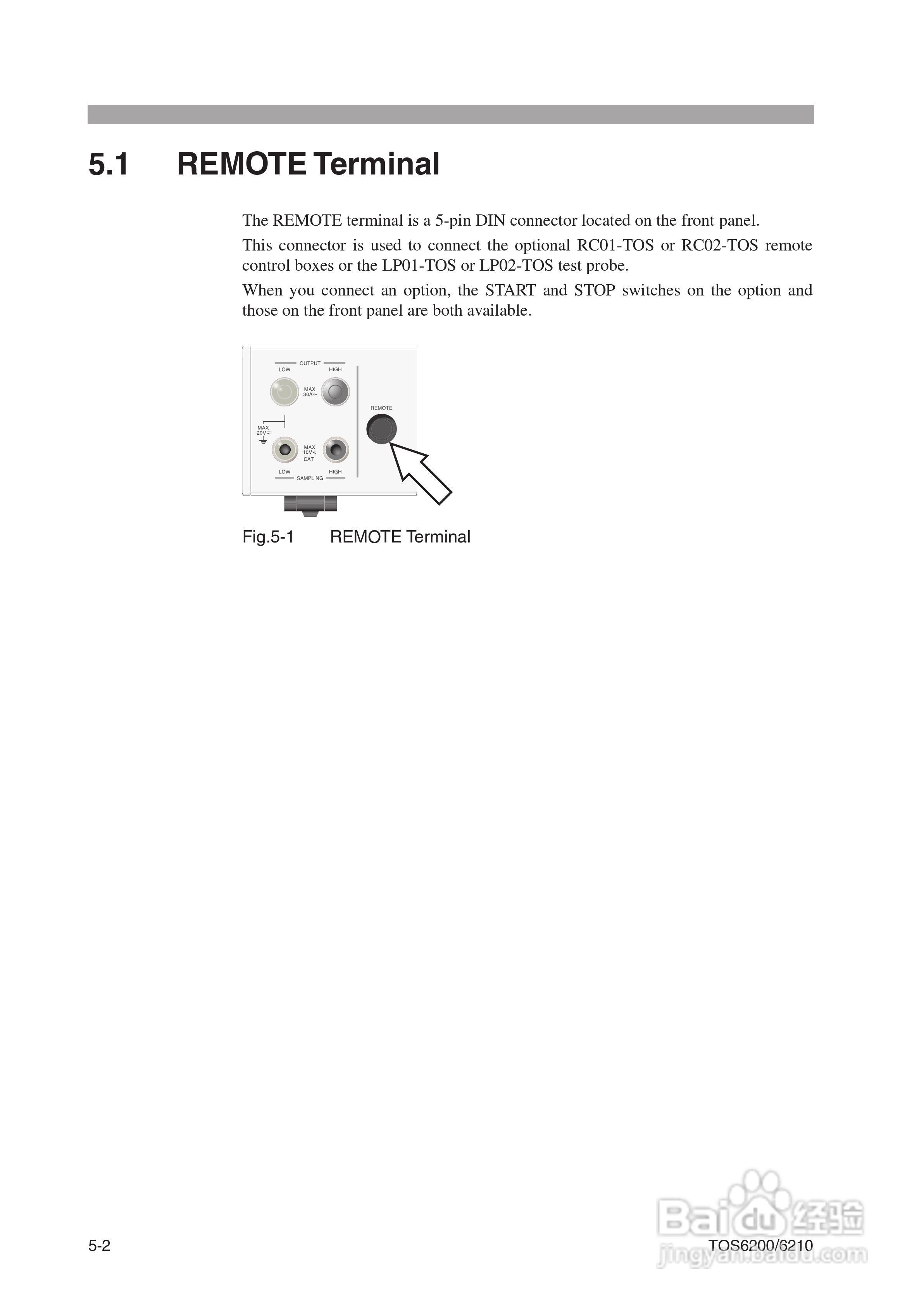 TOS6200/6210地线导通测试仪说明书:[8]