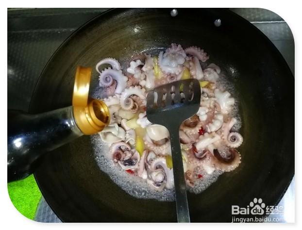 青椒炒八爪鱼的做法