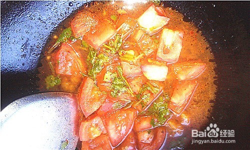 家常版西红柿热拌煎凉粉的做法