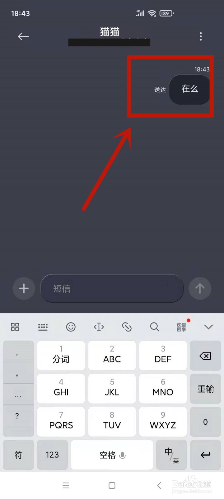 拉黑了发短信显示什么