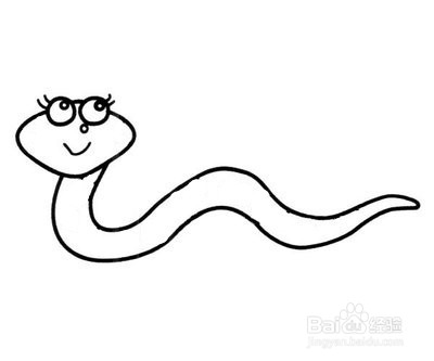 海蛇简笔画儿童画图片