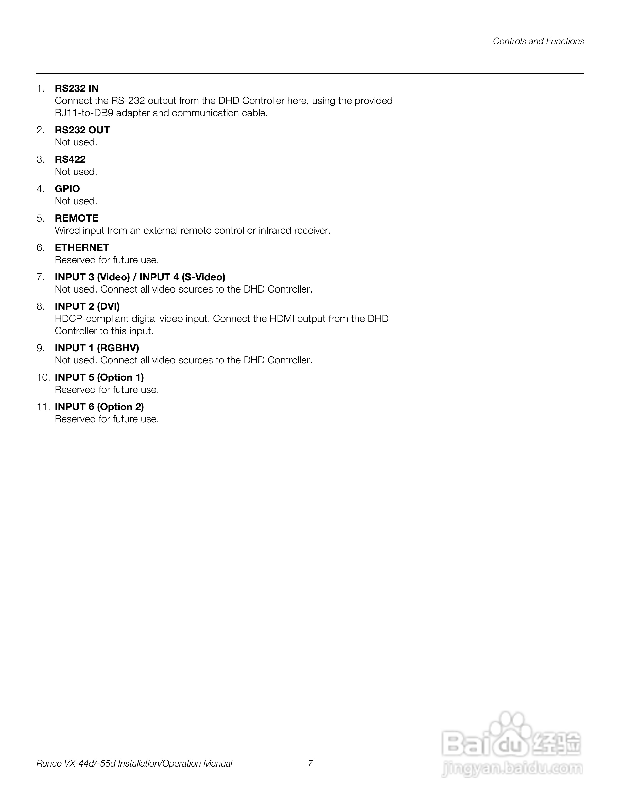 Runco VX-44d投影机使用说明书:[3]