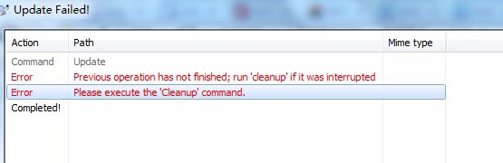 SVN lcock cleanUp 失效