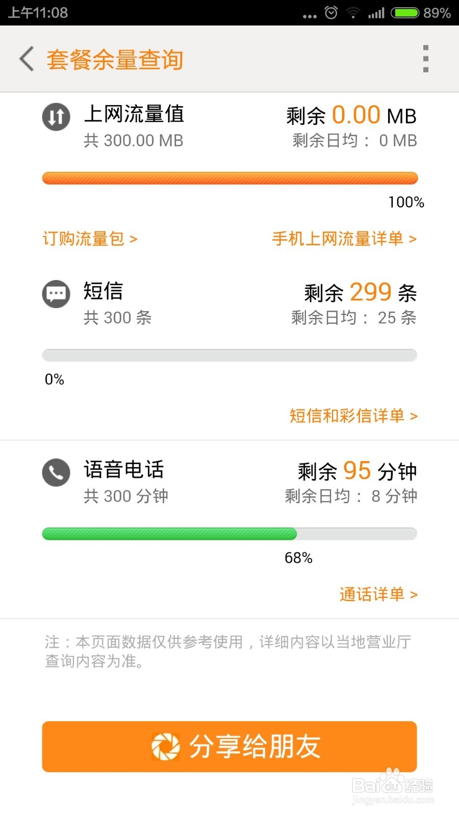 联通套餐余量中查看不到订阅的半年流量包怎么办