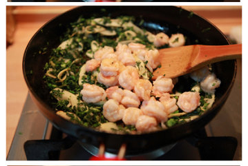 春笋荠菜炒虾仁