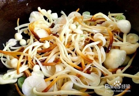 金针菇油麦菜的做法