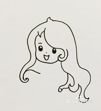 美人鱼简笔画画法