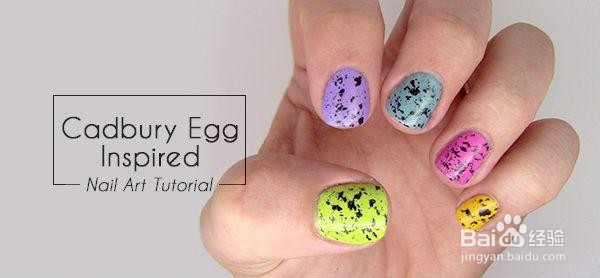 用牙刷打造泼墨型美甲