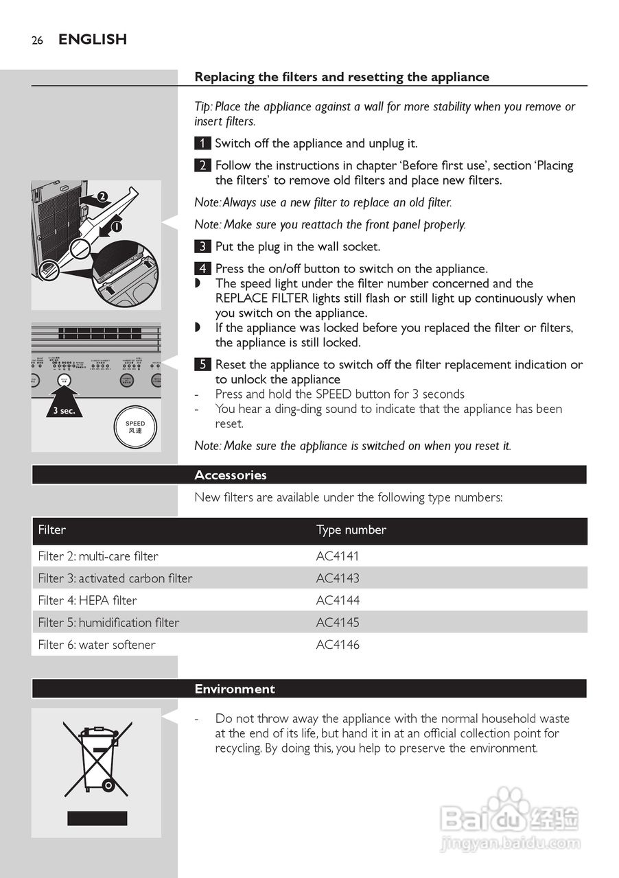 PHILIPS AC4083空气净化器使用说明书:[3]