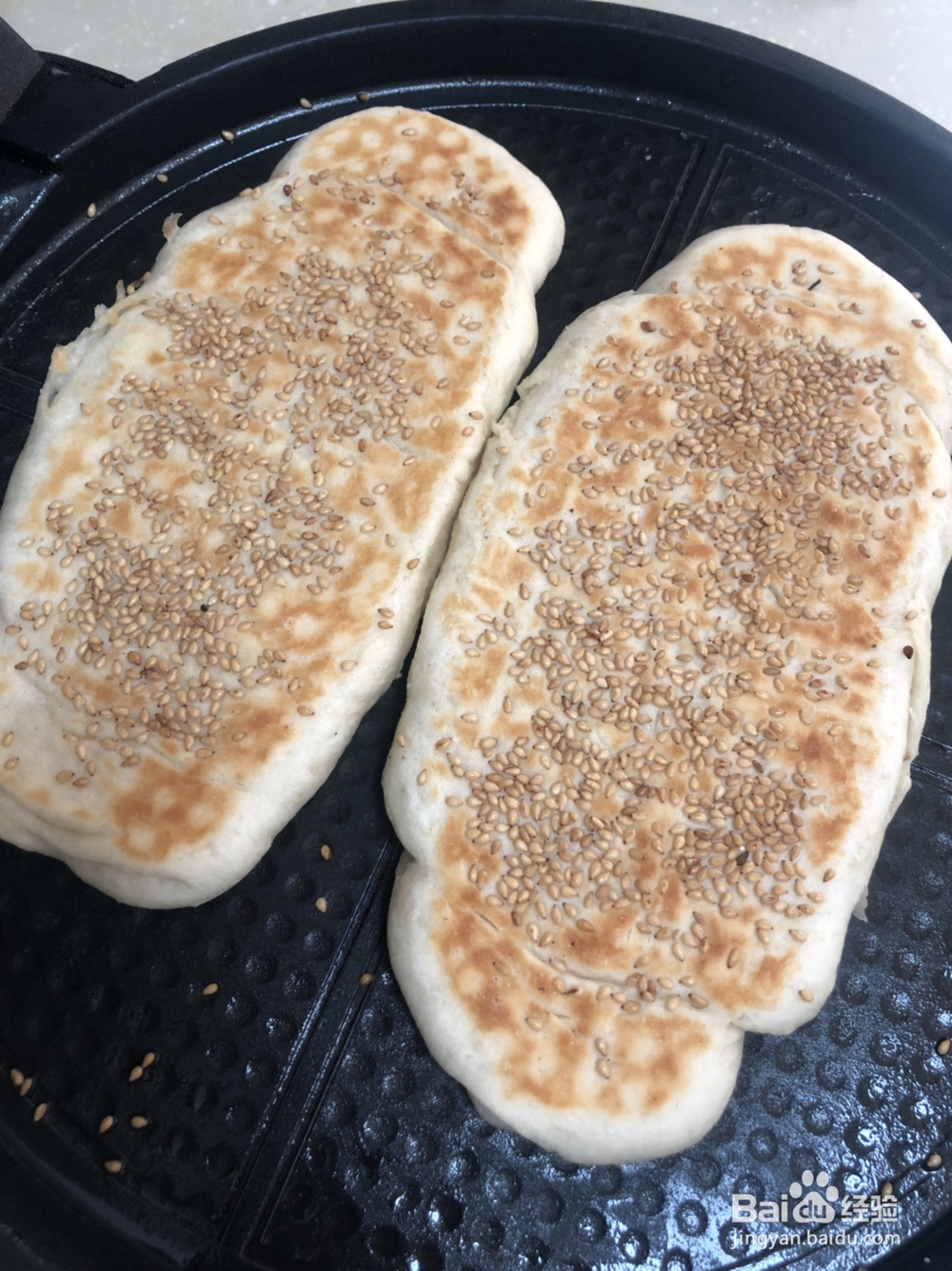家常做法的芝麻发面烧饼