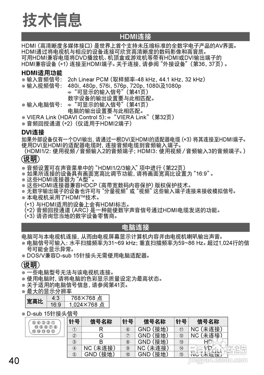 松下TH-P50X20C液晶彩电使用说明书:[4]