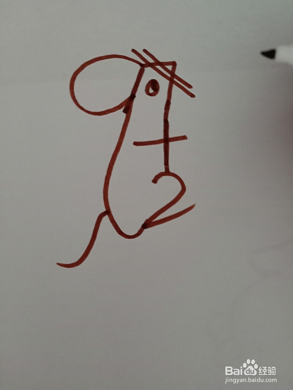 简单 的小老鼠简笔画