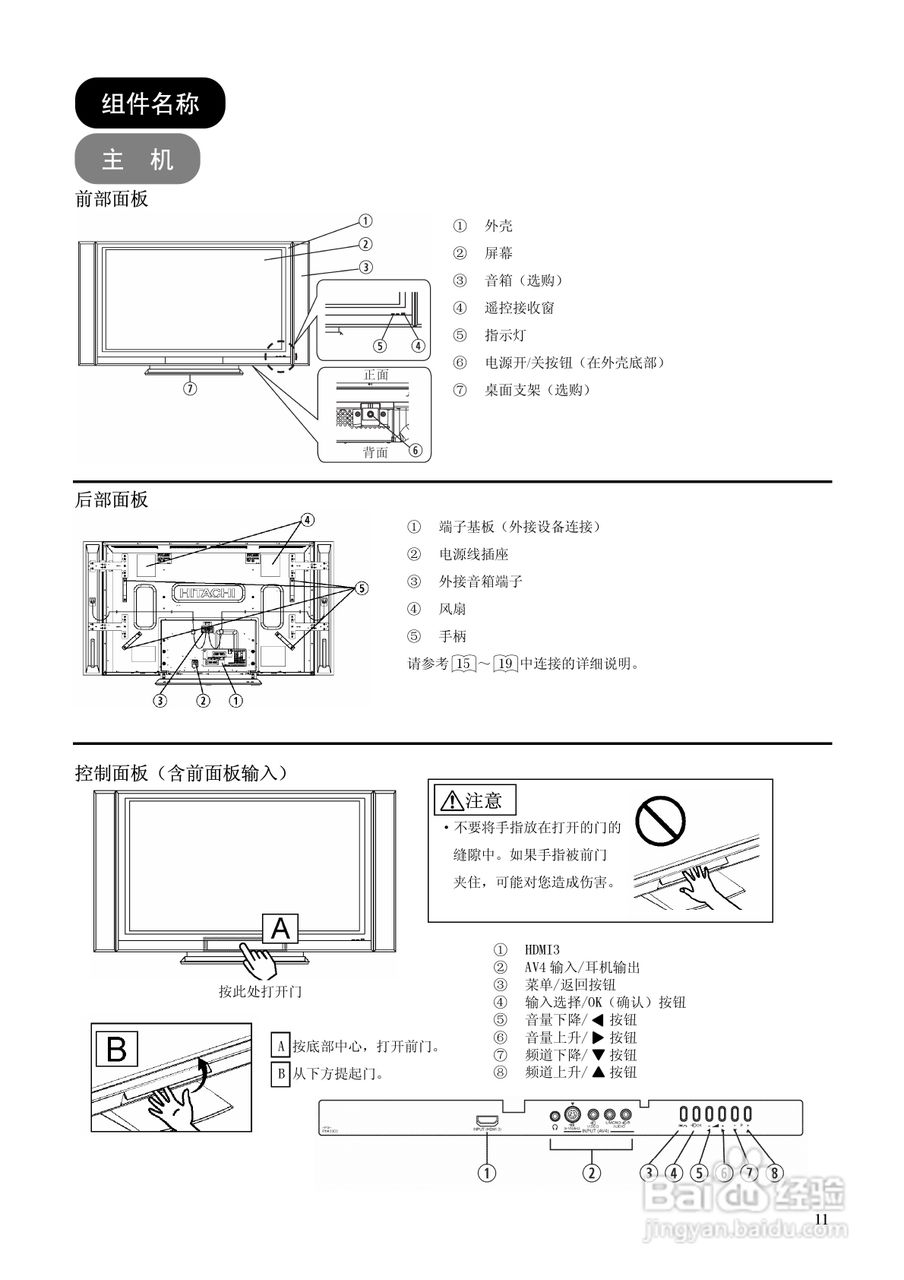 日立等离子彩色电视机P60X101C型使用说明书:[2]