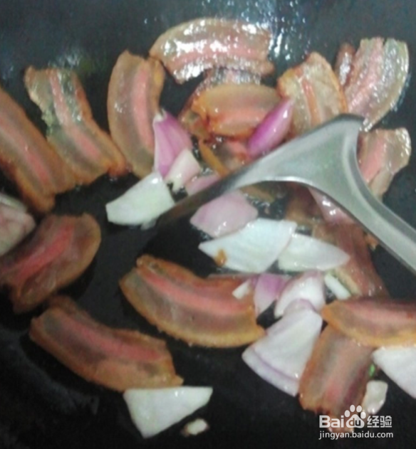 腊肉炒花菜的做法