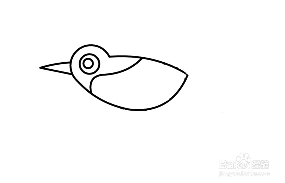 喜鹊简笔画 分步画法
