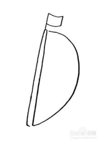 豪华私人帆船简笔画