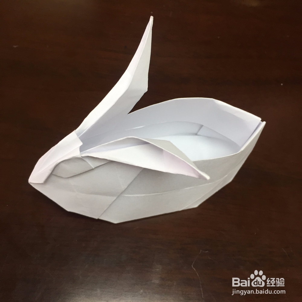 可爱小兔兔盒子的折纸方法详细图解