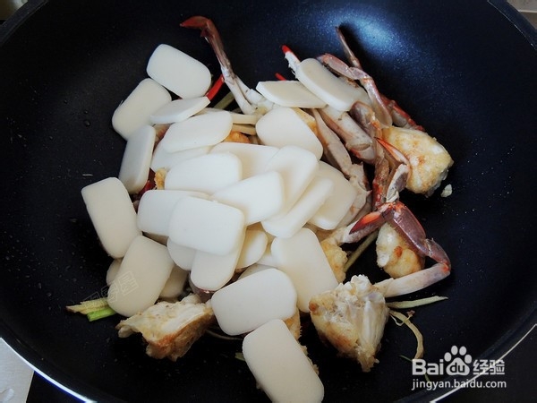 梭子蟹炒年糕的制作方法