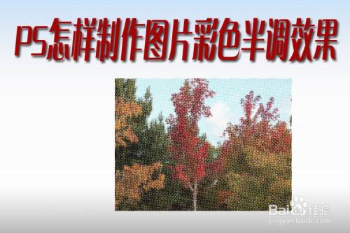 PS怎样制作图片彩色半调效果